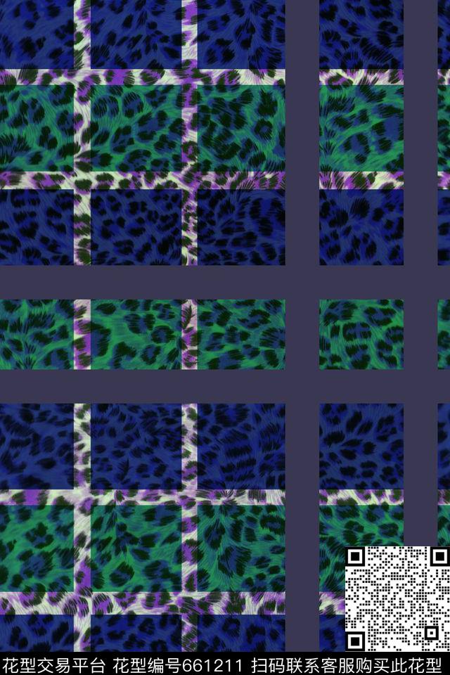 千鸟格螺旋G字母数码印花华亿平台下载（图片编号: 661211） - 瓦栏（Walan）