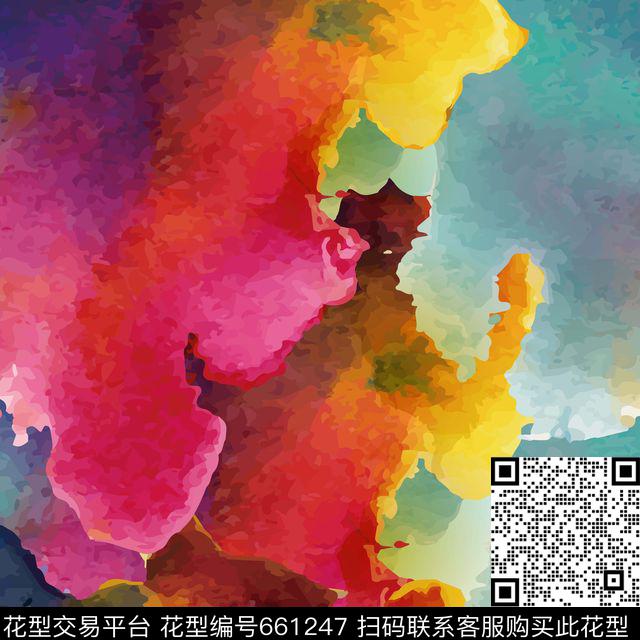 五彩迷彩大色块数码印花华亿平台下载（图片编号: 661247） - 瓦栏（Walan）