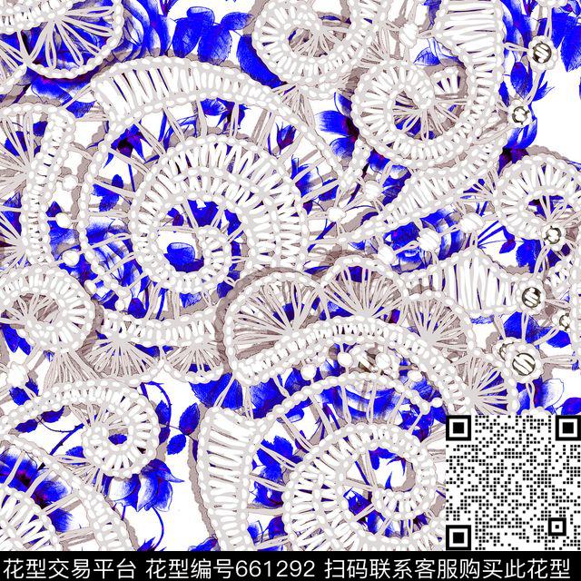 宫廷风巴洛克欧美数码印花华亿平台下载（图片编号: 661292） - 瓦栏（Walan）