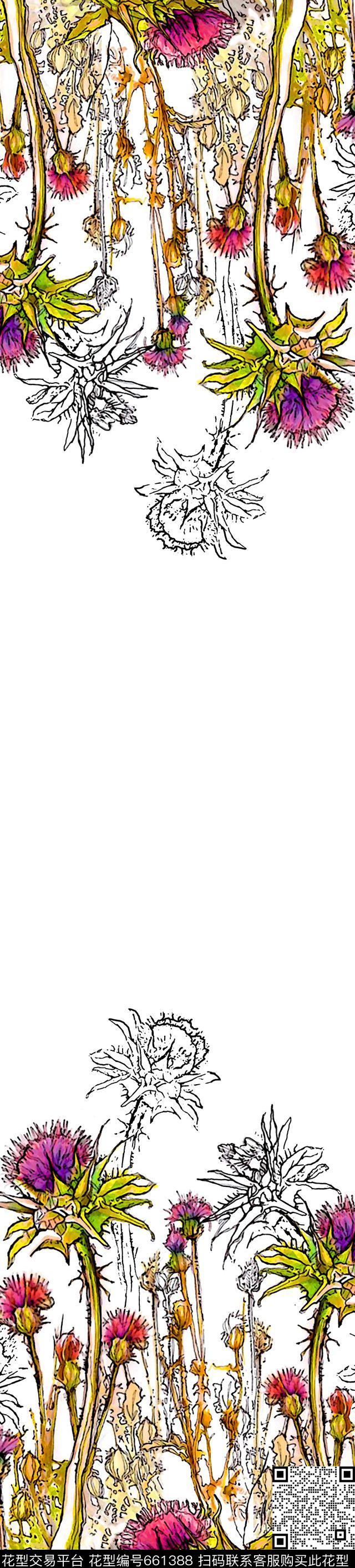 卡通条纹大牌风数码印花华亿平台下载（图片编号: 661388） - 瓦栏（Walan）