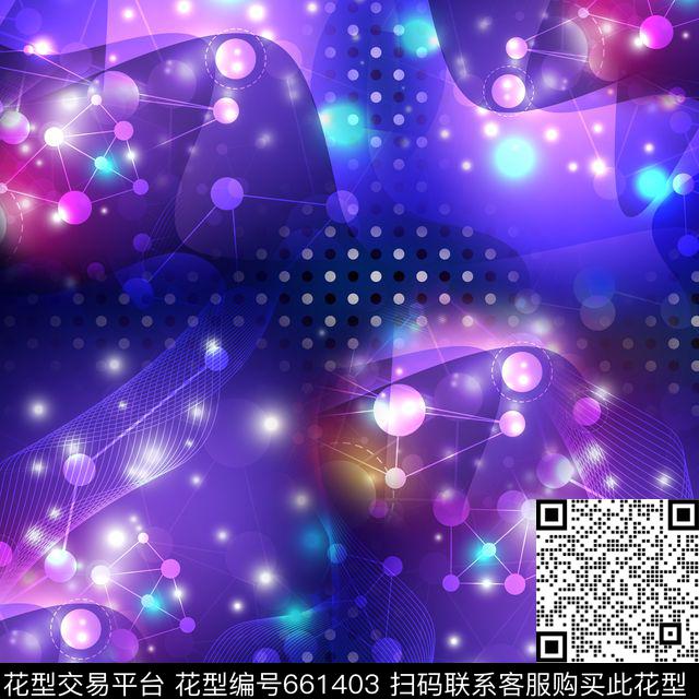 梦幻几何圆点数码印花华亿平台下载（图片编号: 661403） - 瓦栏（Walan）