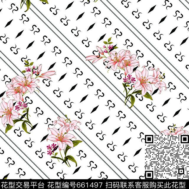 2017年春夏女装花卉花朵花卉传统印花华亿平台下载（图片编号: 661497） - 瓦栏（Walan）