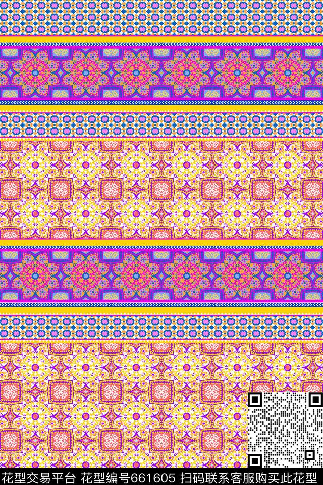 几何波普.中东东南亚土耳其风格传统印花华亿平台下载（图片编号: 661605） - 瓦栏（Walan）