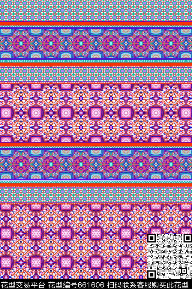 几何波普.中东东南亚土耳其风格传统印花华亿平台下载（图片编号: 661606） - 瓦栏（Walan）