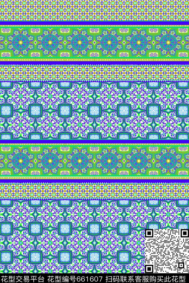 几何波普.中东东南亚土耳其风格传统印花华亿平台下载（图片编号: 661607） - 瓦栏（Walan）