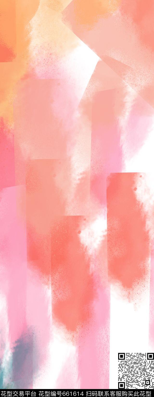 乱花围巾抽象数码印花华亿平台下载（图片编号: 661614） - 瓦栏（Walan）