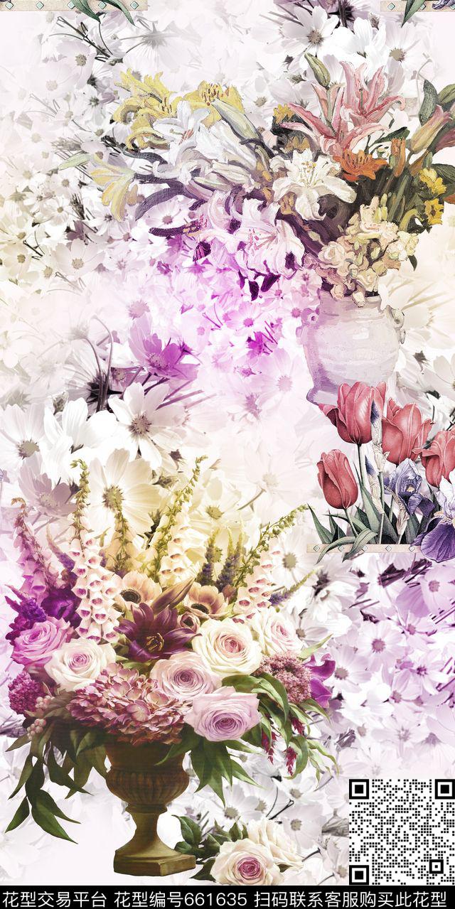 花瓣小碎花花朵数码印花华亿平台下载（图片编号: 661635） - 瓦栏（Walan）