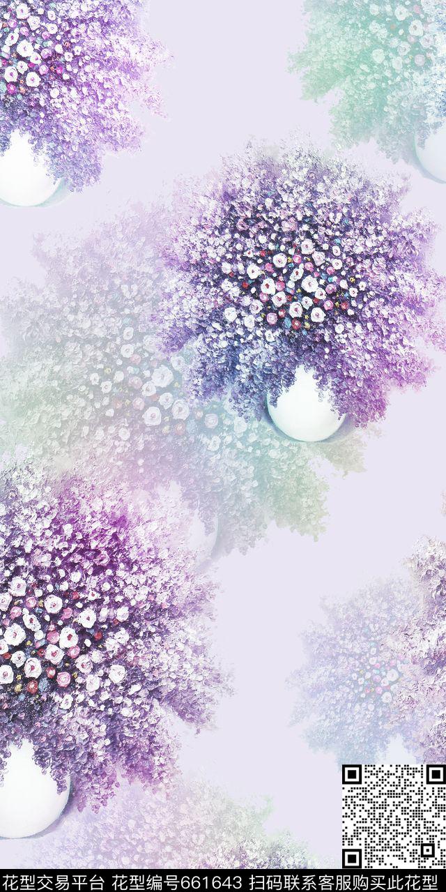 小碎花花瓣花朵数码印花华亿平台下载（图片编号: 661643） - 瓦栏（Walan）