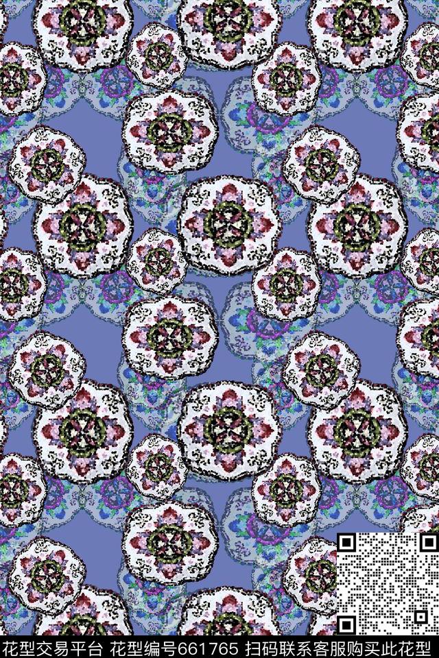 几何拼接几何图案民族风图案数码印花华亿平台下载（图片编号: 661765） - 瓦栏（Walan）