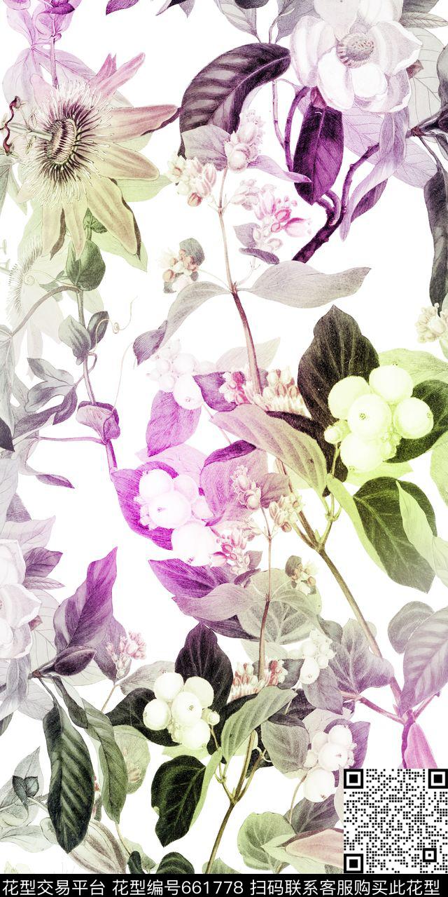 花瓣花卉花朵数码印花华亿平台下载（图片编号: 661778） - 瓦栏（Walan）