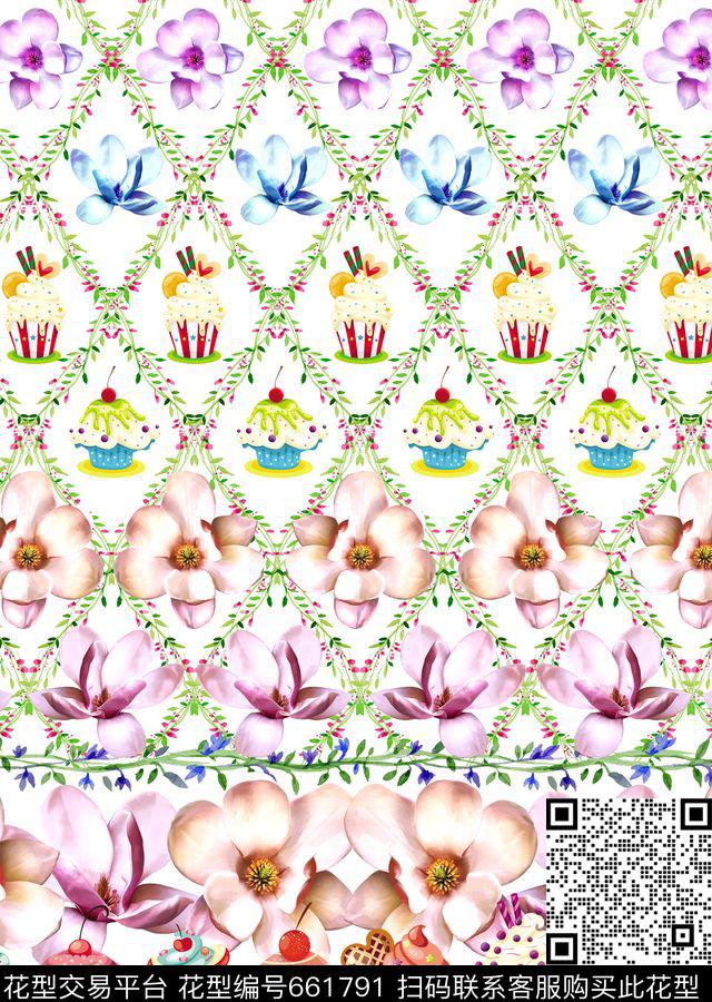 趣味MAX-女装花卉花卉数码印花华亿平台下载（图片编号: 661791） - 瓦栏（Walan）