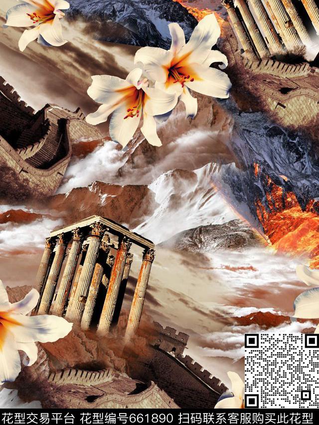 大牌大气彰显气质数码印花华亿平台下载（图片编号: 661890） - 瓦栏（Walan）