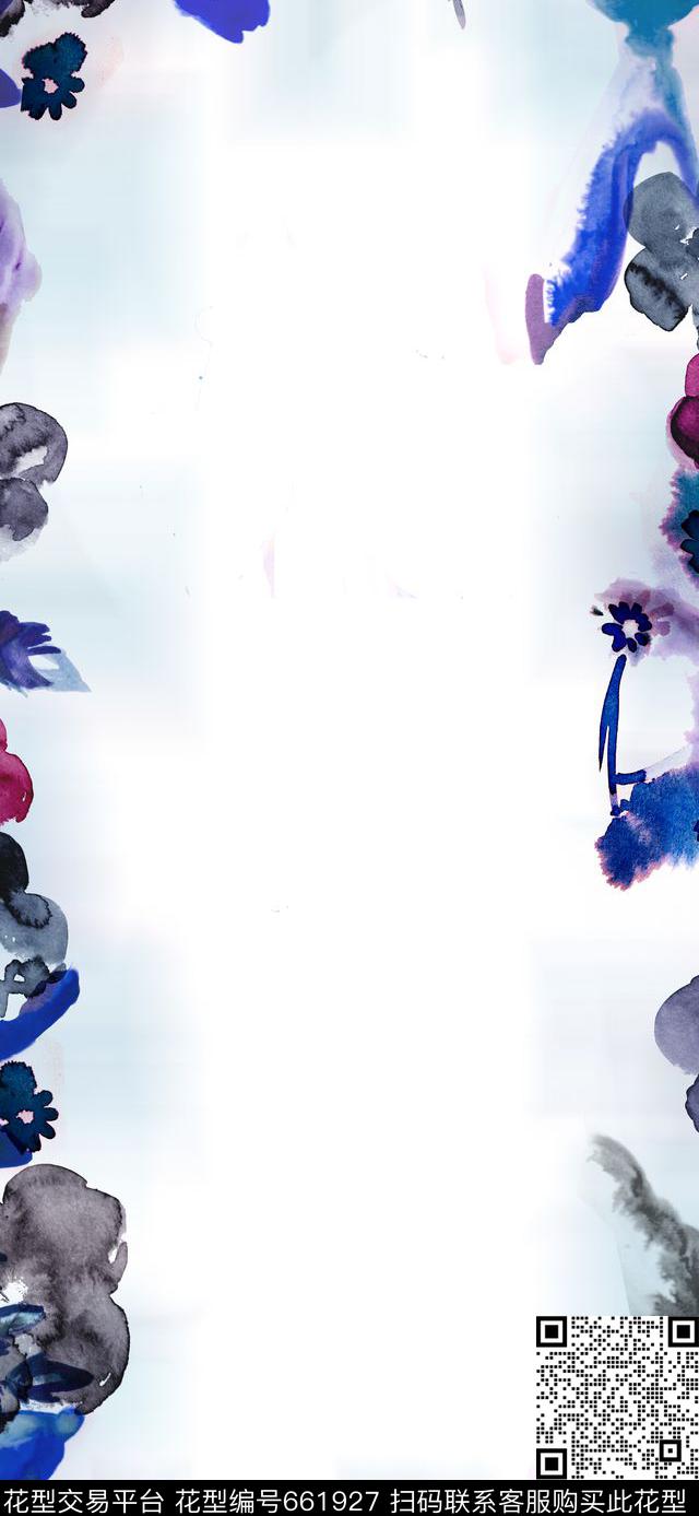 女装优雅围巾数码印花华亿平台下载（图片编号: 661927） - 瓦栏（Walan）