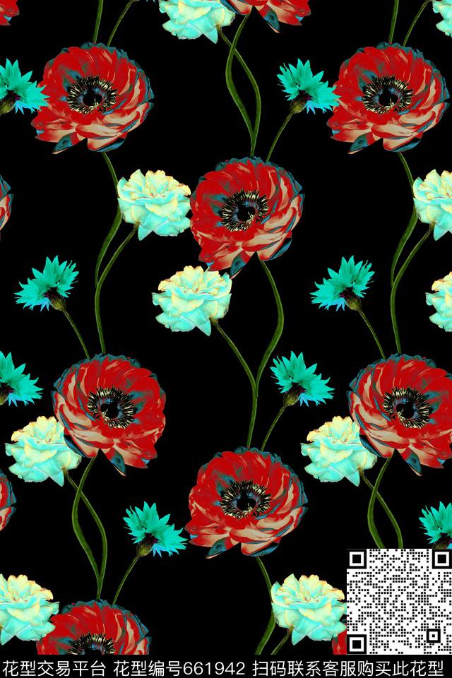 花卉热带女士泳装数码印花华亿平台下载（图片编号: 661942） - 瓦栏（Walan）