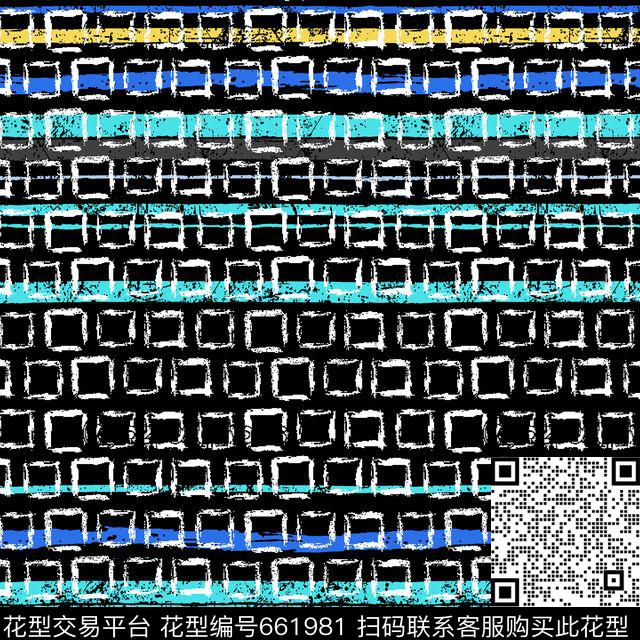 彩色条子抽象方格传统印花华亿平台下载（图片编号: 661981） - 瓦栏（Walan）