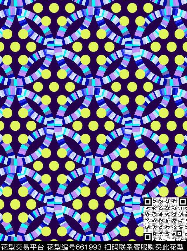 圆圈圆形圆点传统印花华亿平台下载（图片编号: 661993） - 瓦栏（Walan）