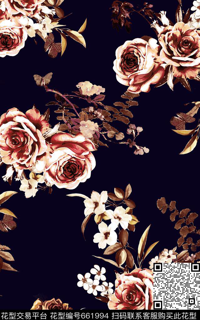 小碎花花朵欧美传统印花华亿平台下载（图片编号: 661994） - 瓦栏（Walan）