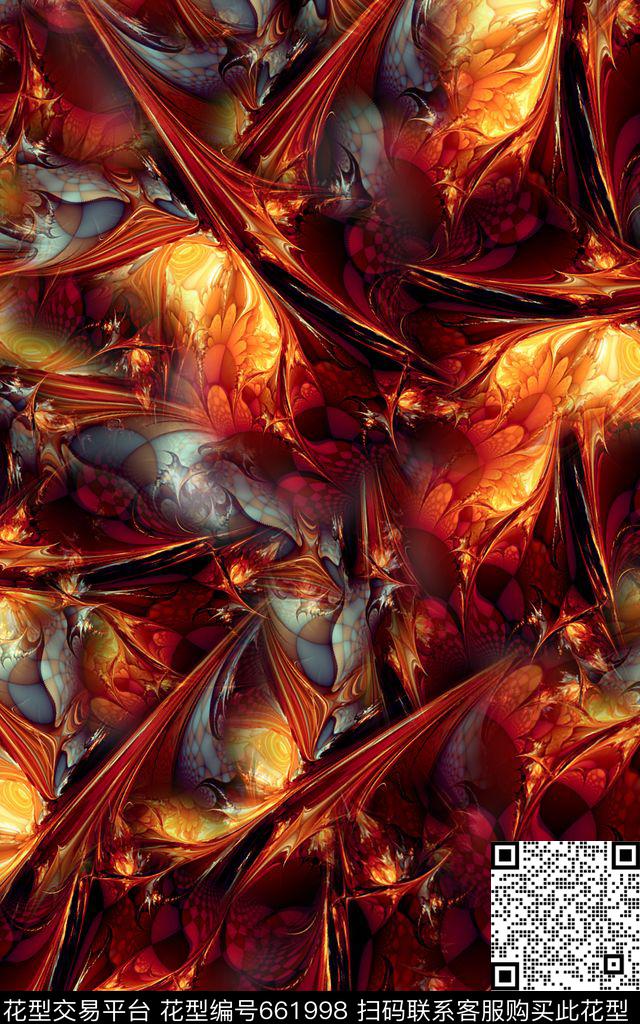 肌理纹理分形数码印花华亿平台下载（图片编号: 661998） - 瓦栏（Walan）