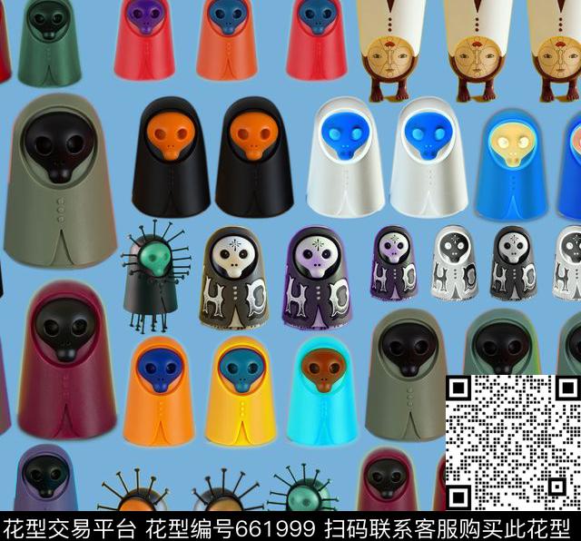 小怪兽星星人外星人数码印花华亿平台下载（图片编号: 661999） - 瓦栏（Walan）