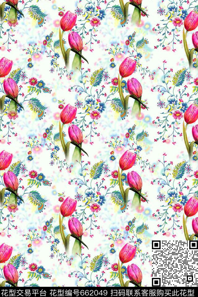 小碎花小清新民族风数码印花华亿平台下载（图片编号: 662049） - 瓦栏（Walan）