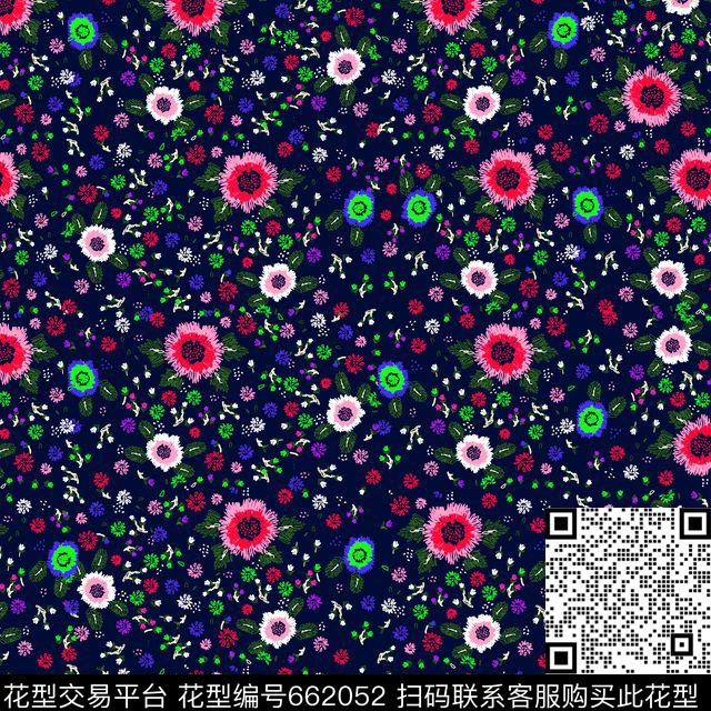 乱花小碎花花朵数码印花华亿平台下载（图片编号: 662052） - 瓦栏（Walan）