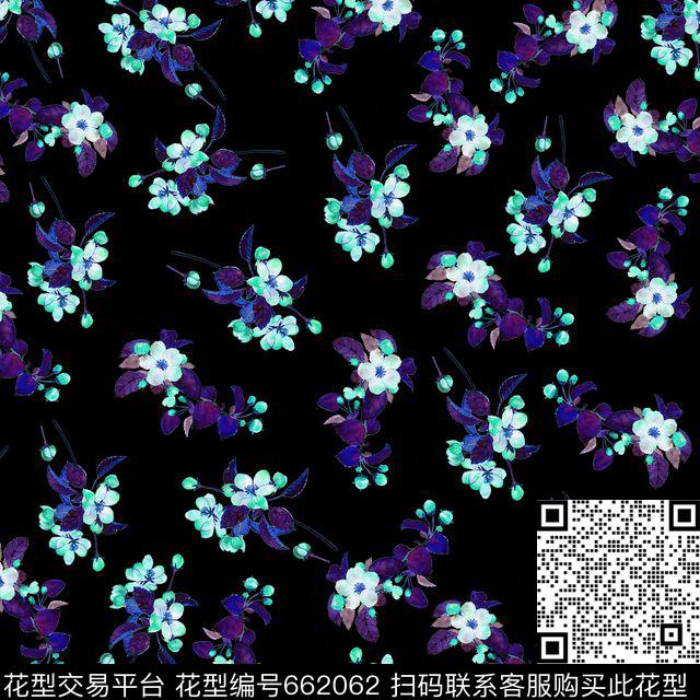 桃花花朵花卉数码印花华亿平台下载（图片编号: 662062） - 瓦栏（Walan）