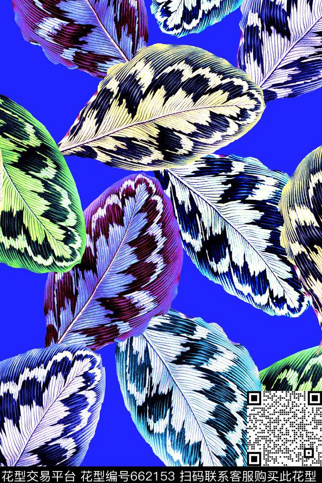 棕榈叶热带女装数码印花华亿平台下载（图片编号: 662153） - 瓦栏（Walan）