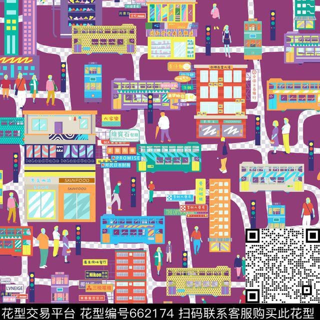 趣味插画香港数码印花华亿平台下载（图片编号: 662174） - 瓦栏（Walan）