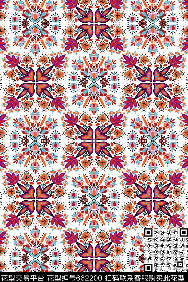 民族风欧美欧式传统印花华亿平台下载（图片编号: 662200） - 瓦栏（Walan）