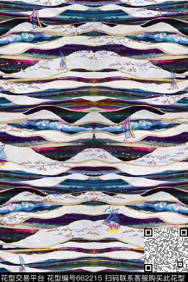 抽象迷彩趣味数码印花华亿平台下载（图片编号: 662215） - 瓦栏（Walan）