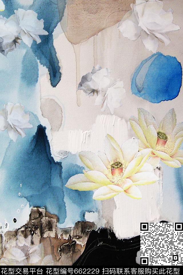 独幅黑白花动物数码印花华亿平台下载（图片编号: 662229） - 瓦栏（Walan）