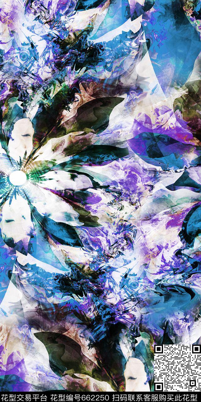 洋阳---抽象数码印花华亿平台下载（图片编号: 662250） - 瓦栏（Walan）