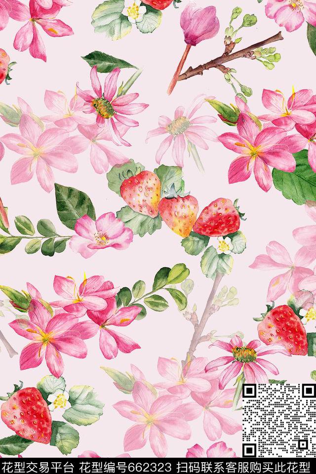 花朵花卉花鸟数码印花华亿平台下载（图片编号: 662323） - 瓦栏（Walan）