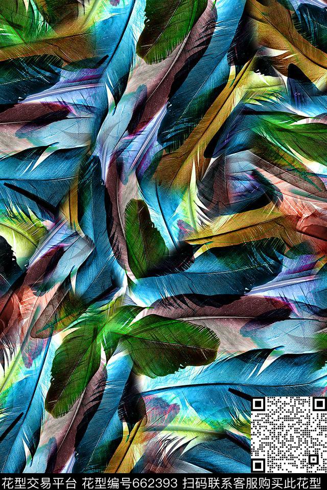 羽毛数码印花华亿平台下载（图片编号: 662393） - 瓦栏（Walan）