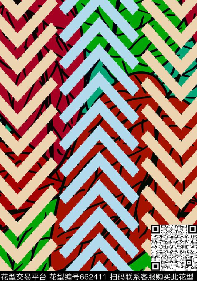 趣味几何图案树叶底传统印花华亿平台下载（图片编号: 662411） - 瓦栏（Walan）