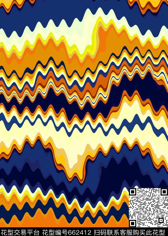 泳装几何波纹传统印花华亿平台下载（图片编号: 662412） - 瓦栏（Walan）