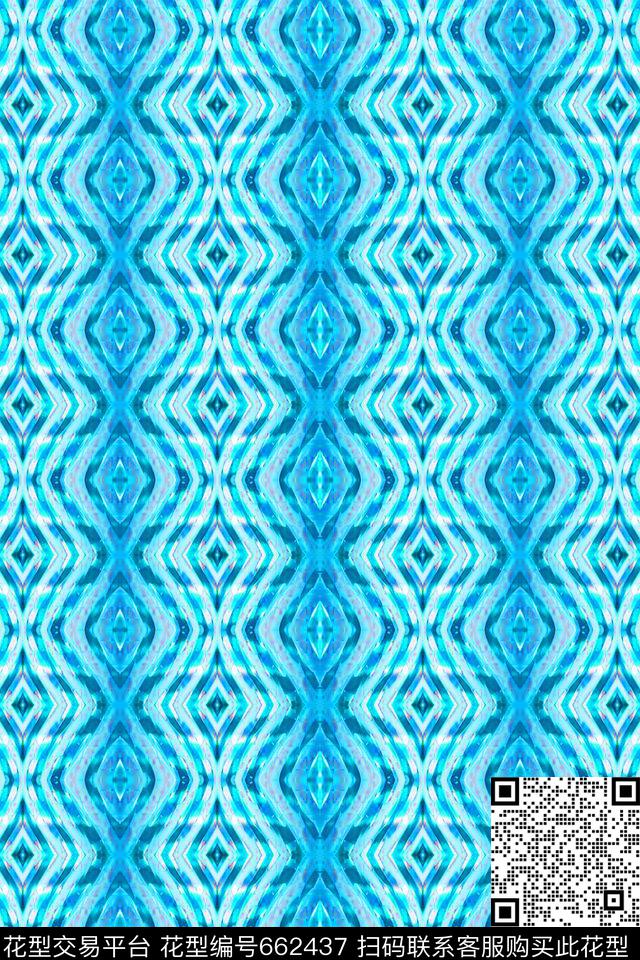 抽象梦幻抽象图案炫彩数码印花华亿平台下载（图片编号: 662437） - 瓦栏（Walan）