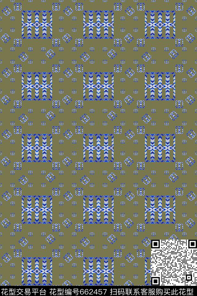 炫彩男士泳装格子图案数码印花华亿平台下载（图片编号: 662457） - 瓦栏（Walan）