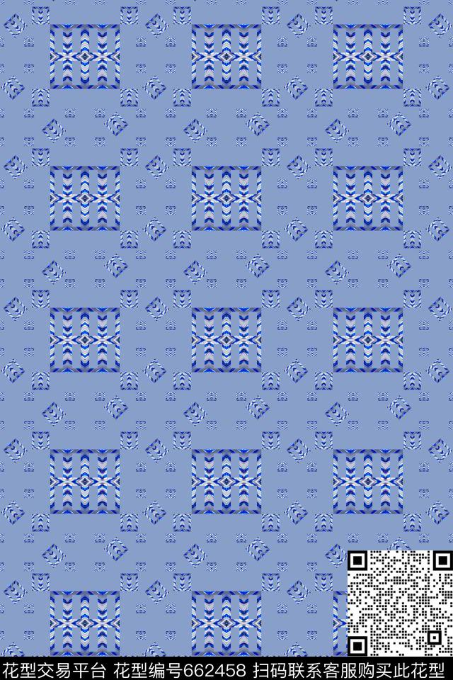 炫彩男士泳装格子图案数码印花华亿平台下载（图片编号: 662458） - 瓦栏（Walan）