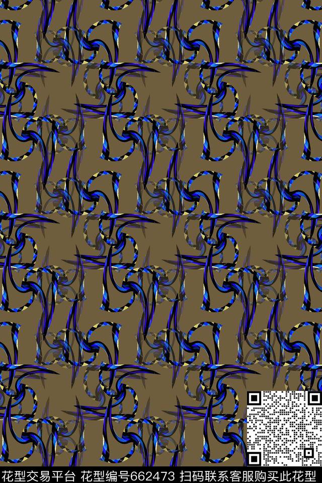 男士泳装炫彩几何拼贴数码印花华亿平台下载（图片编号: 662473） - 瓦栏（Walan）