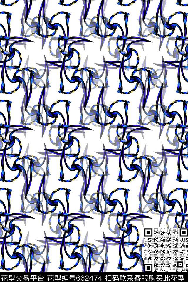 男士泳装炫彩几何拼贴数码印花华亿平台下载（图片编号: 662474） - 瓦栏（Walan）