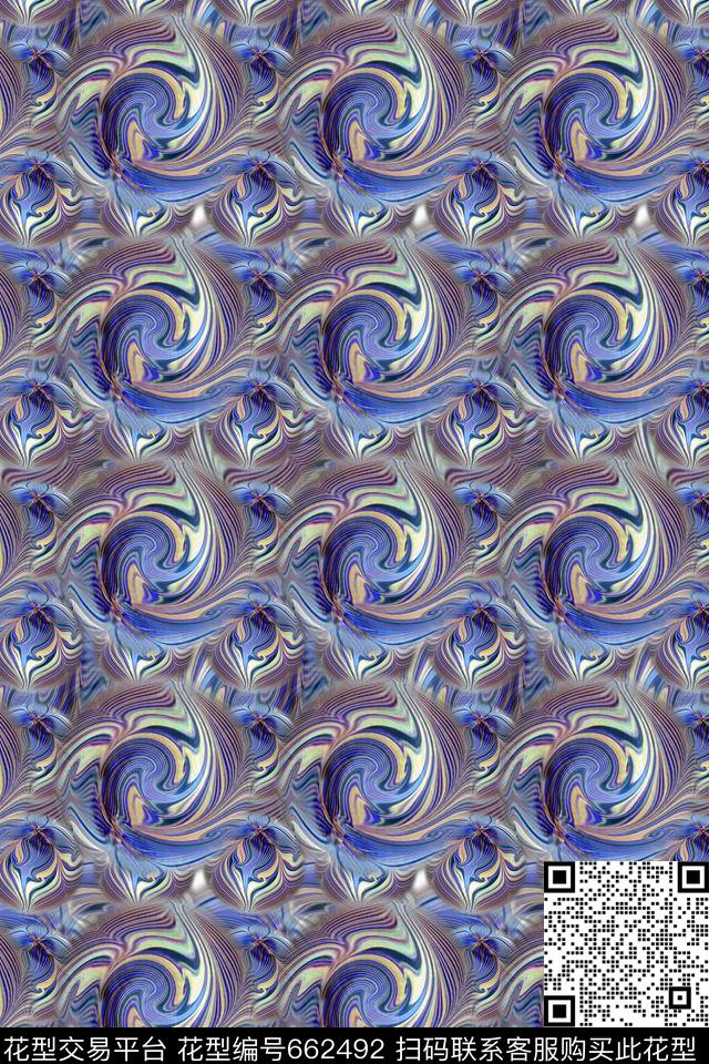 男士泳装炫彩抽象图案数码印花华亿平台下载（图片编号: 662492） - 瓦栏（Walan）