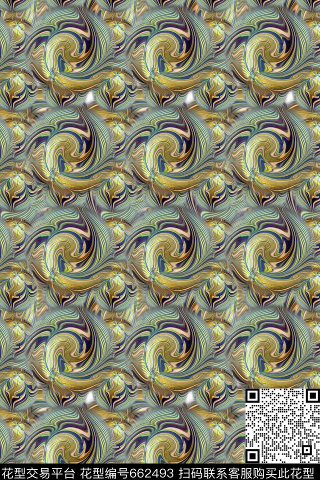 男士泳装炫彩抽象图案数码印花华亿平台下载（图片编号: 662493） - 瓦栏（Walan）