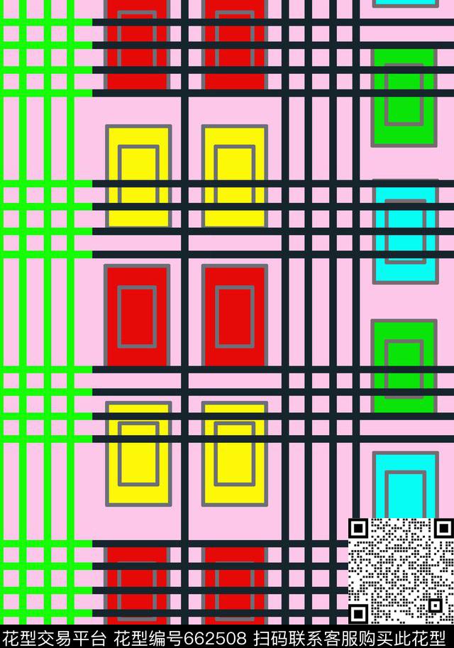 几何条纹几何方块传统印花华亿平台下载（图片编号: 662508） - 瓦栏（Walan）