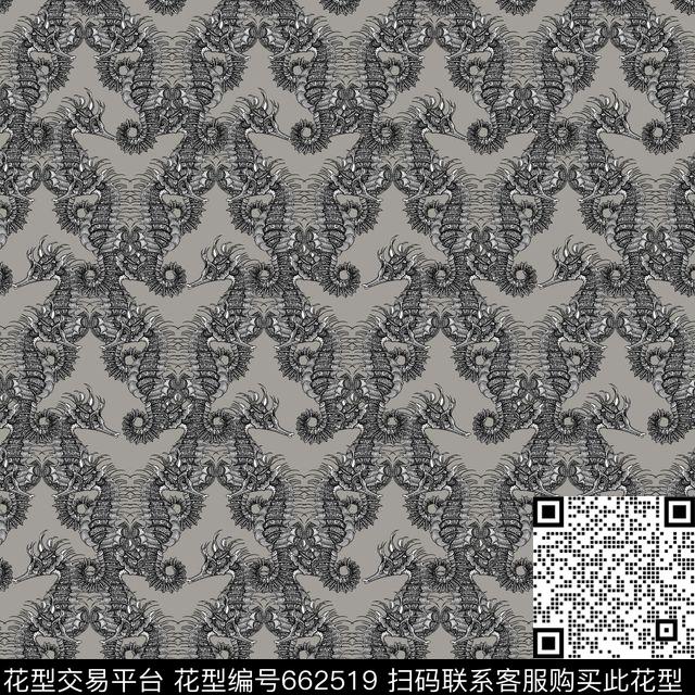 时尚男装西服外套夹克佩斯利佩斯利民族花纹海马传统印花华亿平台下载（图片编号: 662519） - 瓦栏（Walan）