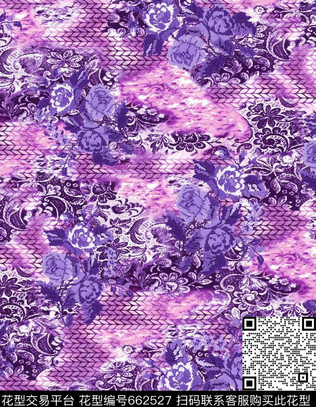 纹理花卉花朵数码印花华亿平台下载（图片编号: 662527） - 瓦栏（Walan）