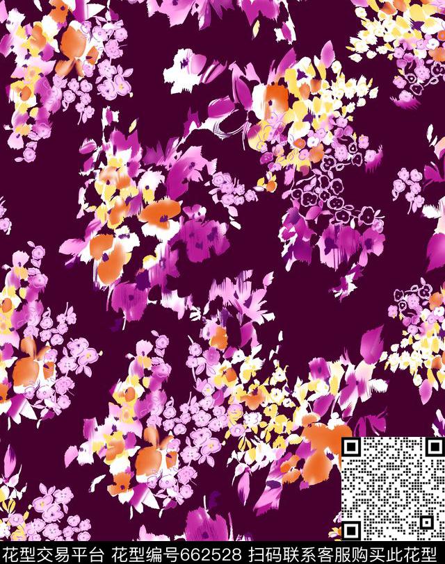 花朵花卉传统印花华亿平台下载（图片编号: 662528） - 瓦栏（Walan）