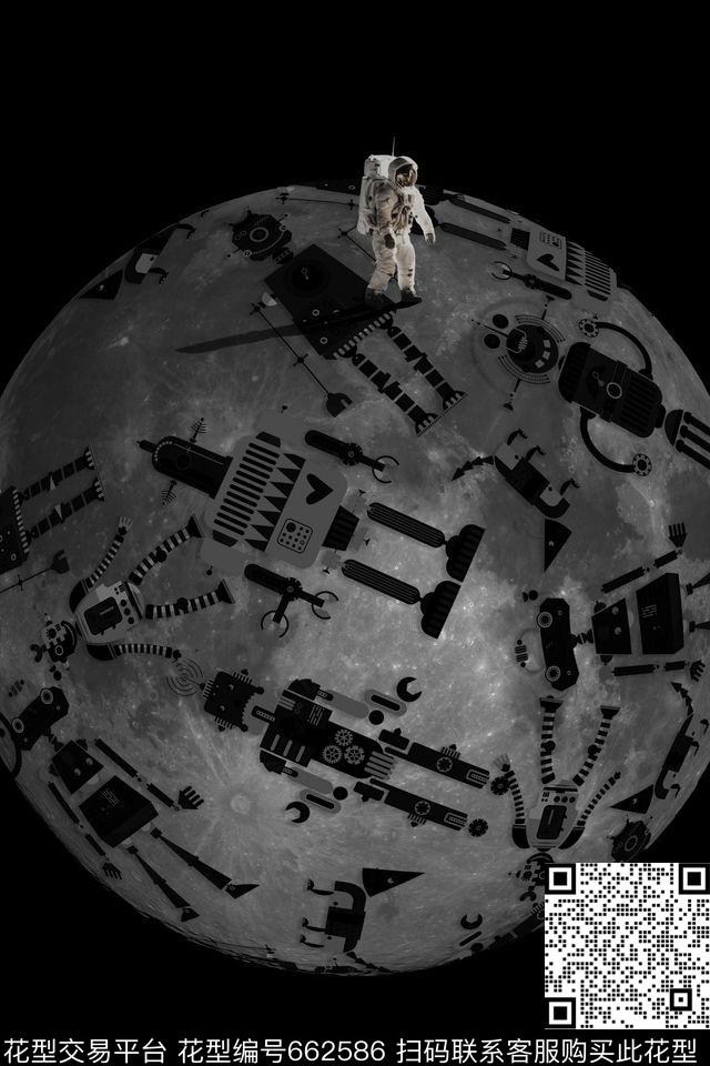 登月机器人科技数码印花华亿平台下载（图片编号: 662586） - 瓦栏（Walan）