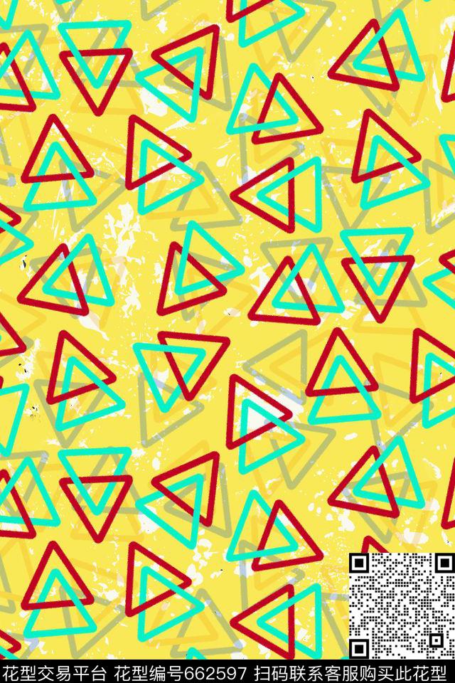 波点三角形几何传统印花华亿平台下载（图片编号: 662597） - 瓦栏（Walan）