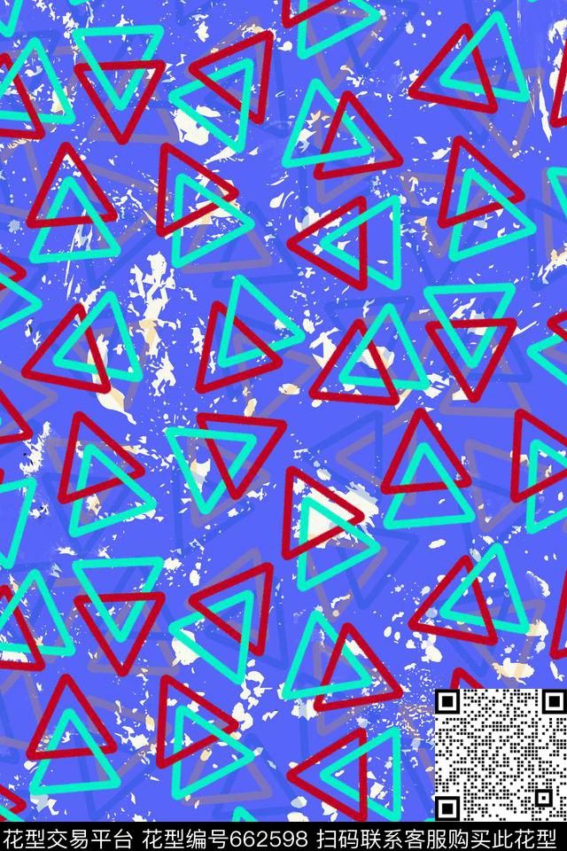 波点三角形几何传统印花华亿平台下载（图片编号: 662598） - 瓦栏（Walan）